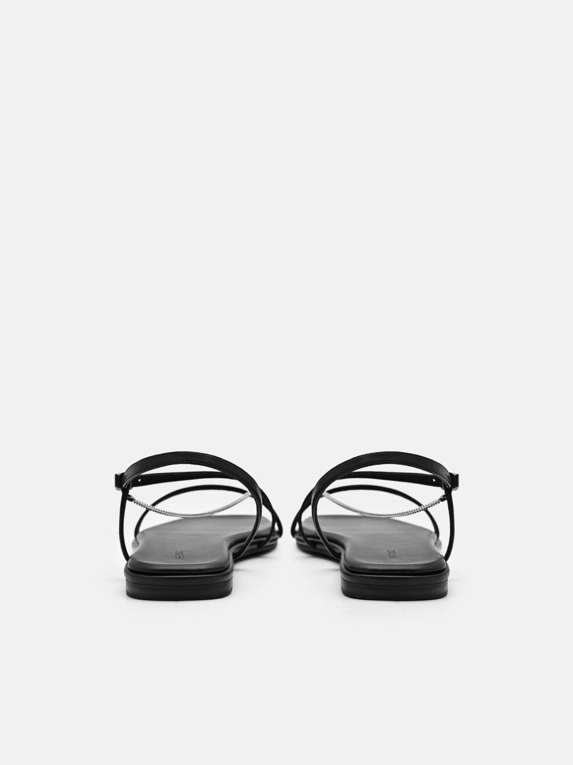 Gi&agrave;y sandals mũi vu&ocirc;ng Marland, Đen, hi-res
