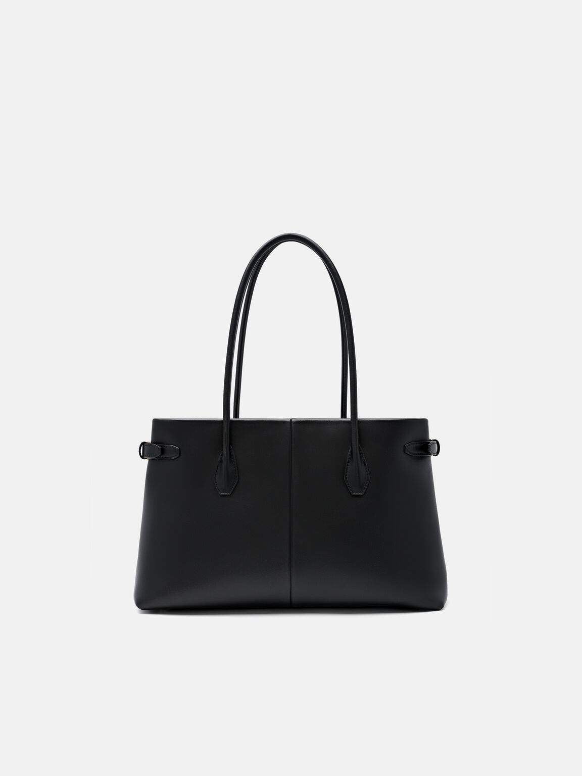 Laurel Leather Handbag, Black, hi-res
