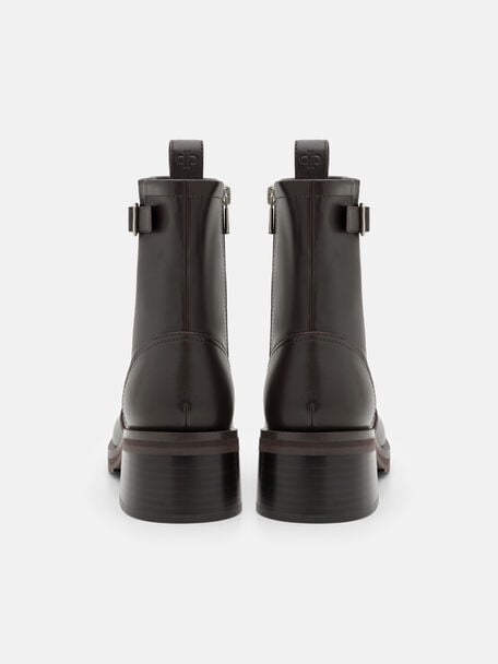 Wilkins Leather Boots, Dark Brown, hi-res