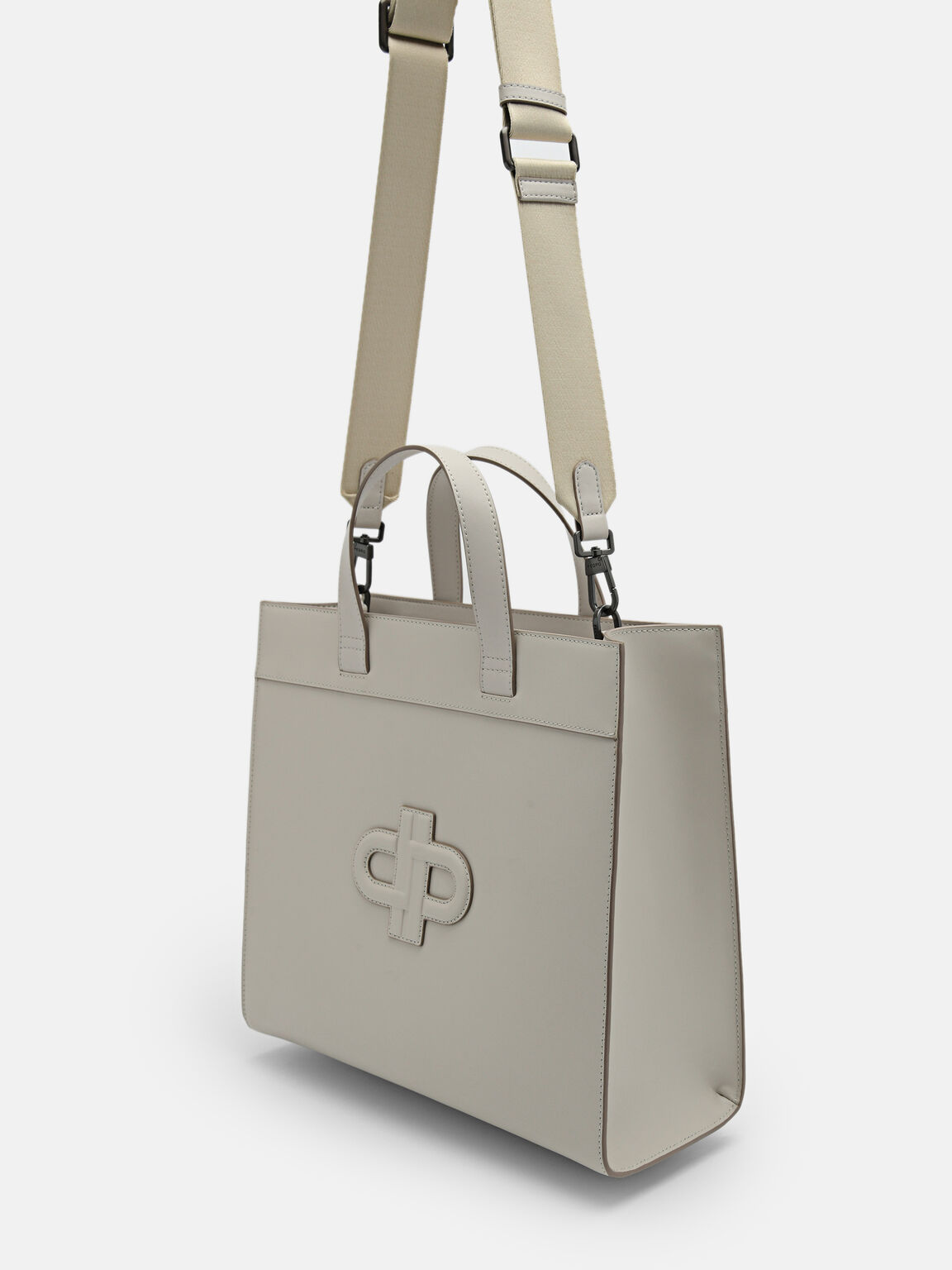 PEDRO Icon Leather Tote Bag, Taupe, hi-res