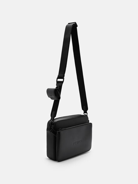 T&uacute;i đeo ch&eacute;o phom chữ nhật Travis, Đen, hi-res