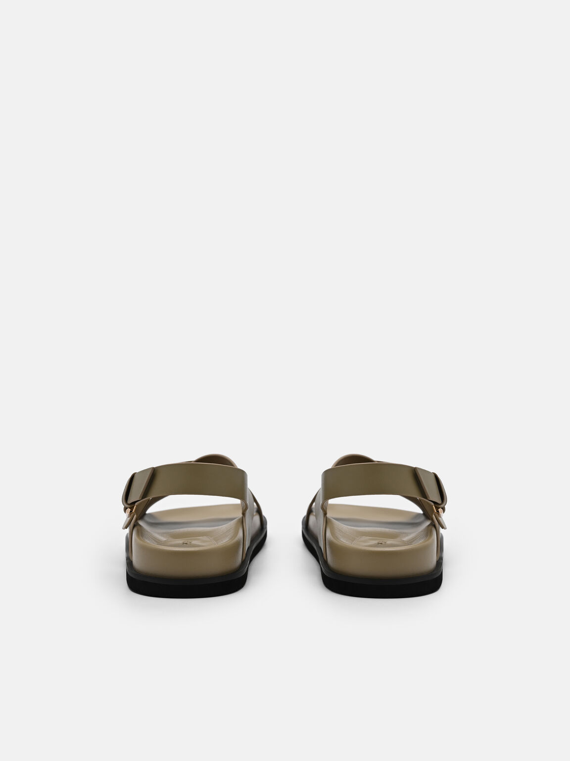 Goya Leather Backstrap Sandals, Olive, hi-res