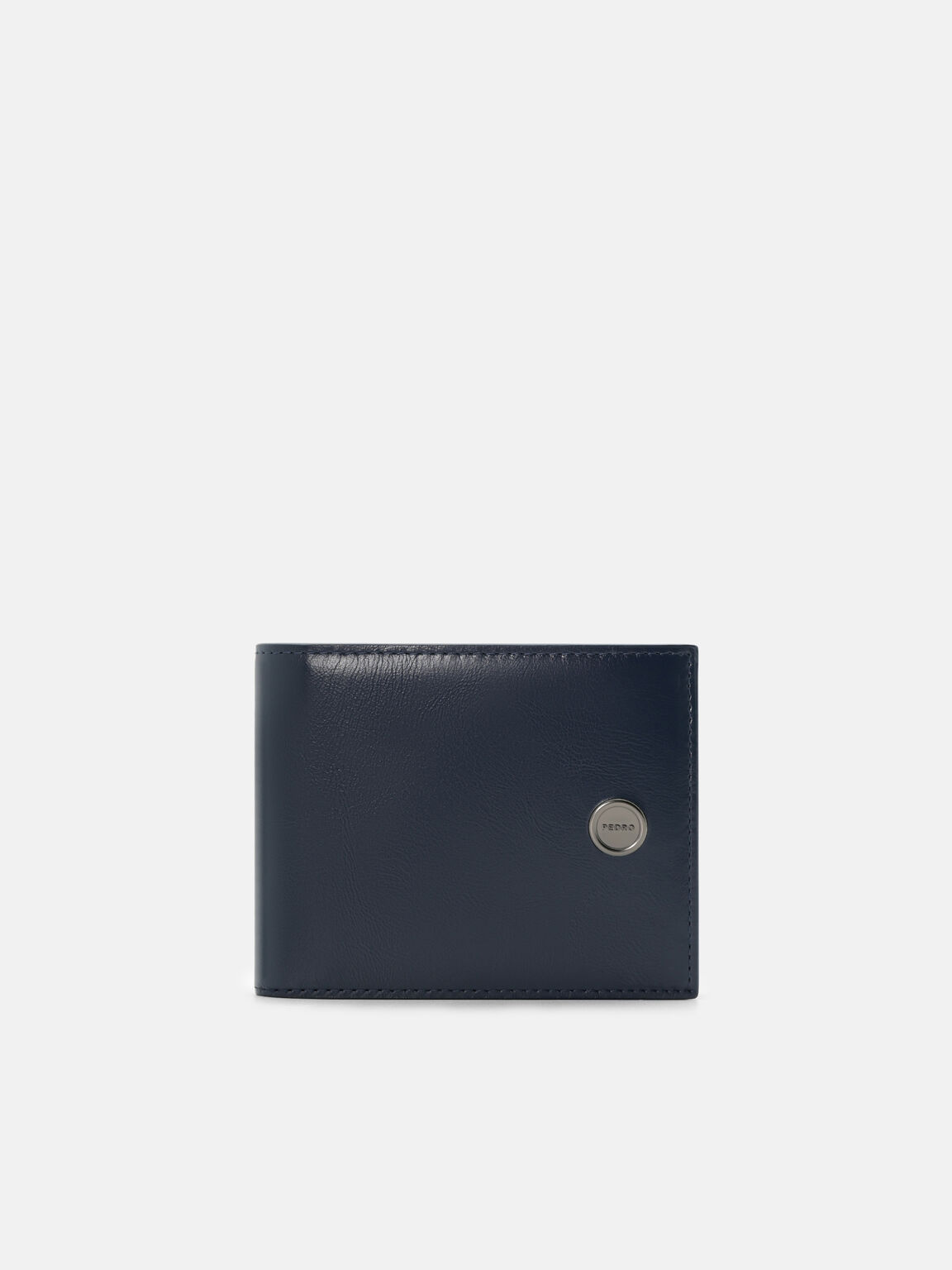 V&iacute; ngắn gập đ&ocirc;i Leather, Xanh Navy, hi-res