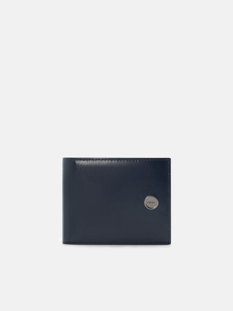 V&iacute; ngắn gập đ&ocirc;i Leather, Xanh Navy, hi-res