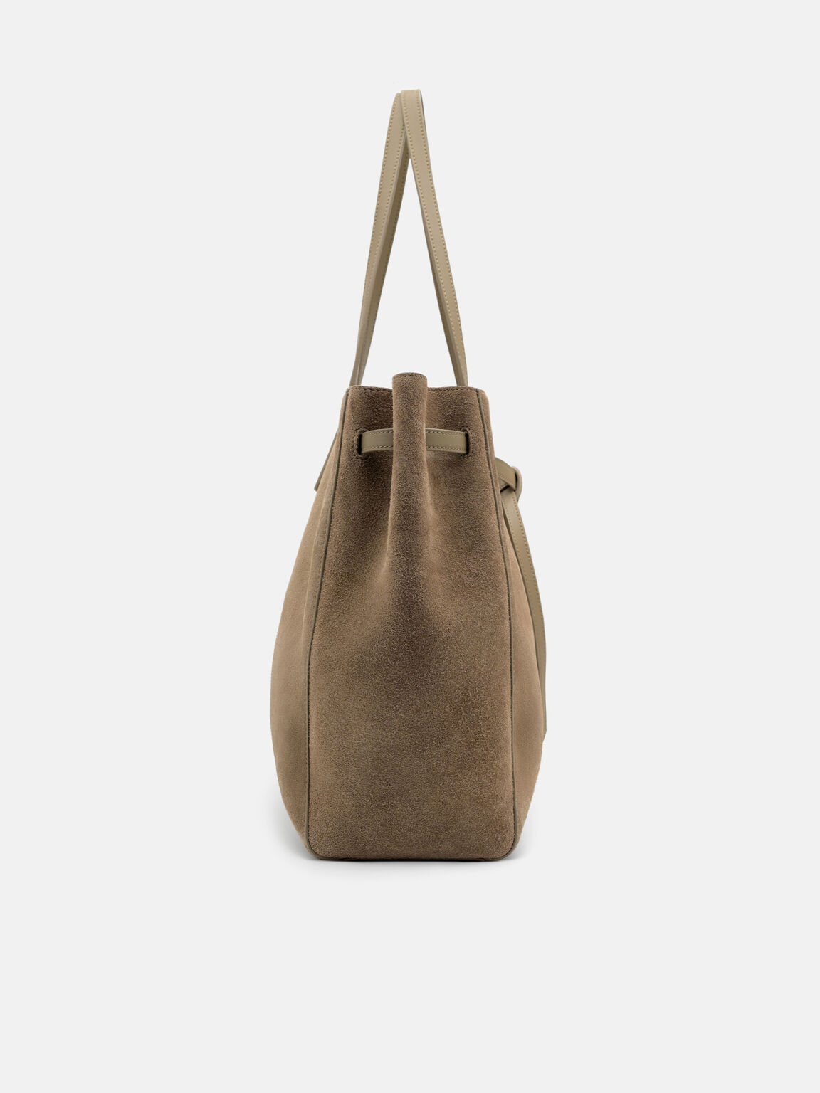 Demi Oversized Suede Tote Bag, Olive, hi-res