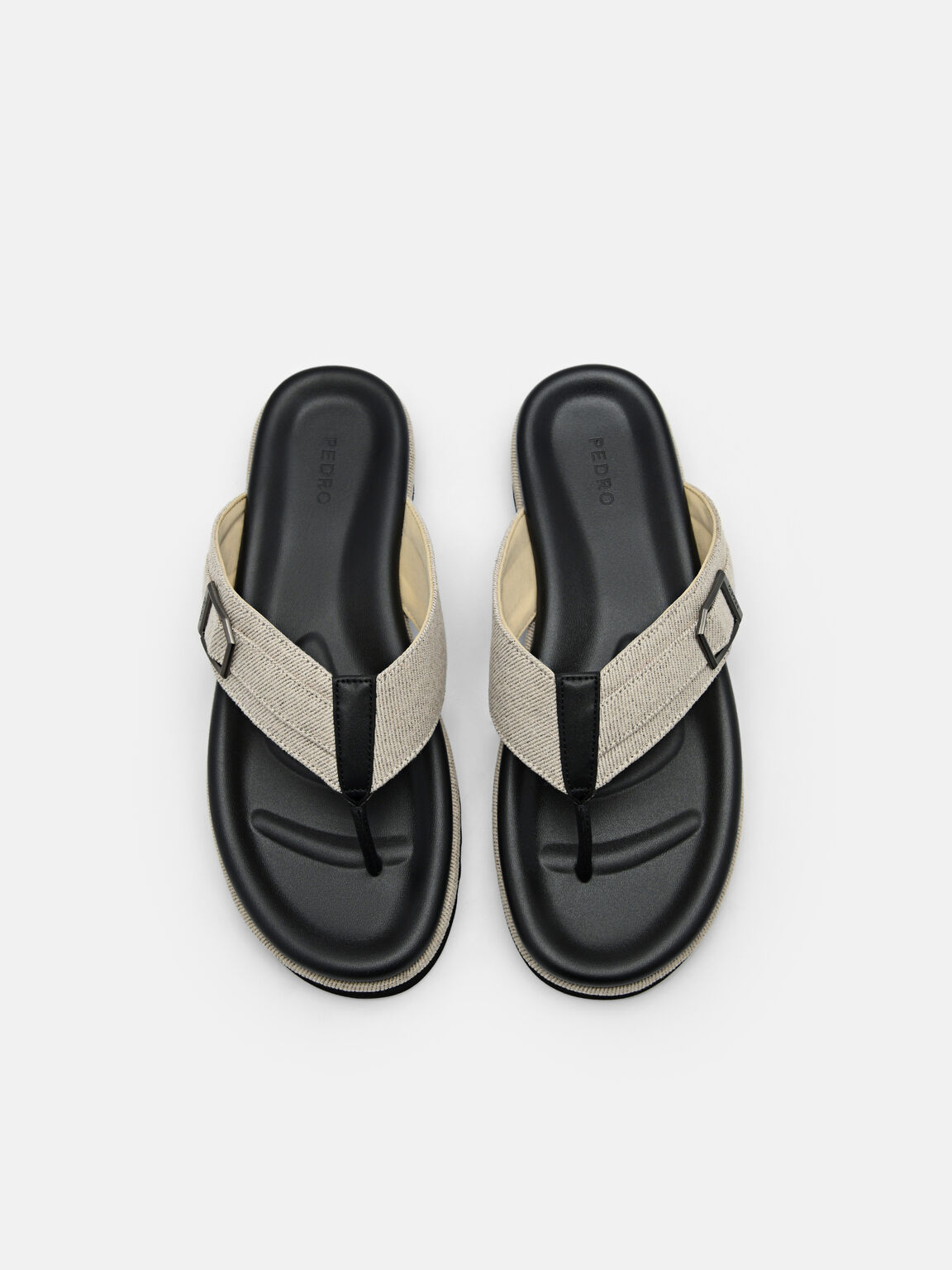Ezra Fabric Thong Sandals, Beige, hi-res