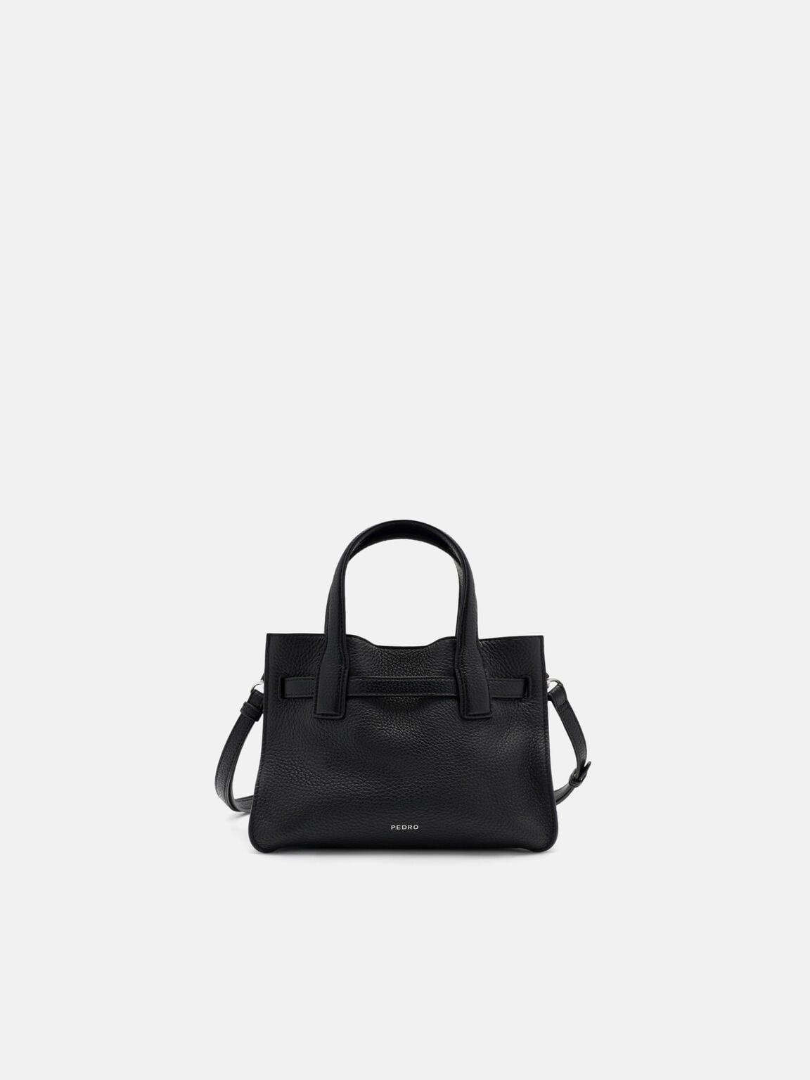 Danielle Small Leather Handbag, Black Tumble, hi-res