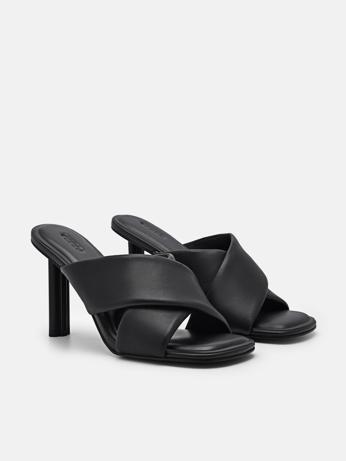 PEDRO Icon Leather Heel Sandals, Black, hi-res