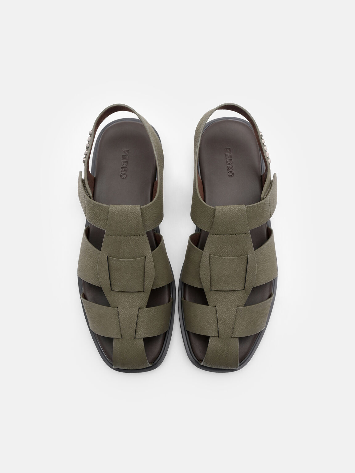Gi&agrave;y sandals quai ngang Roman, Xanh Qu&acirc;n Đội, hi-res