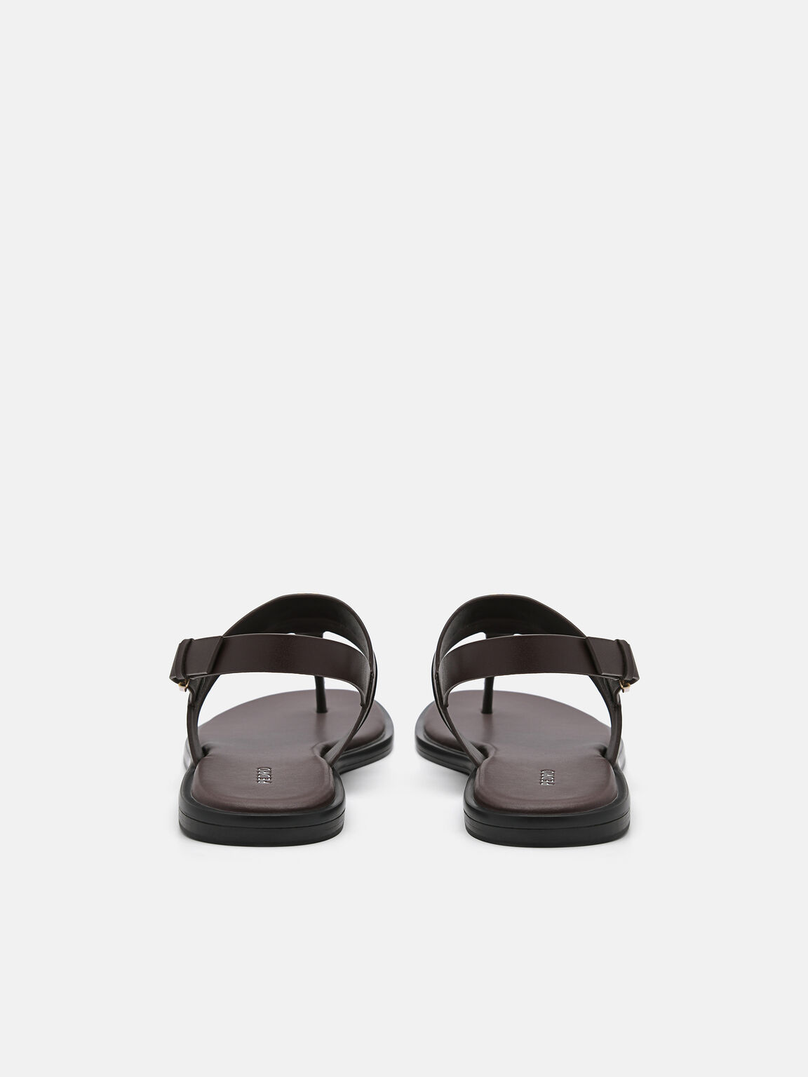 PEDRO Icon Leather Sandals, Dark Brown