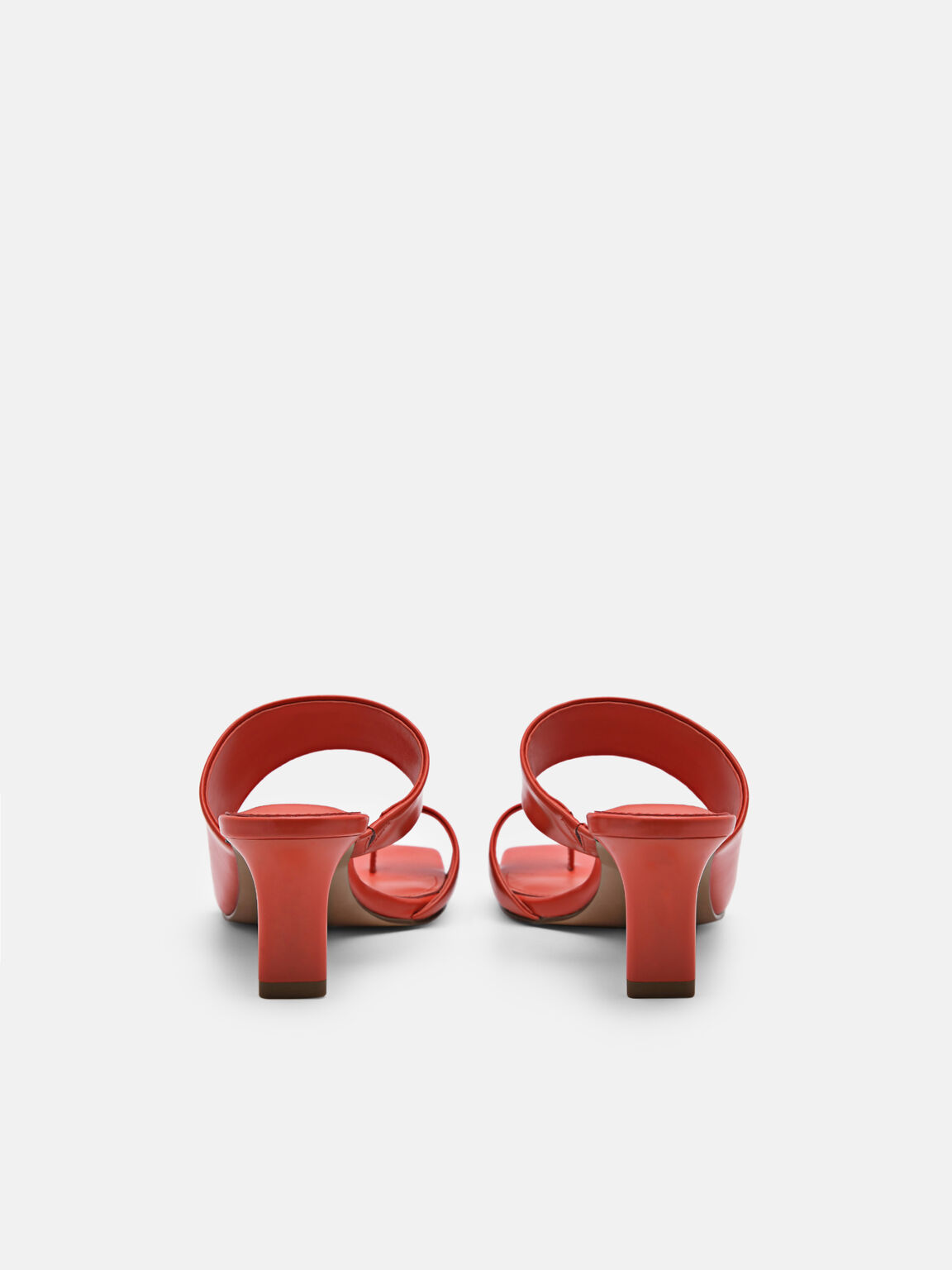 Rocco Leather Heel Sandals, Red, hi-res