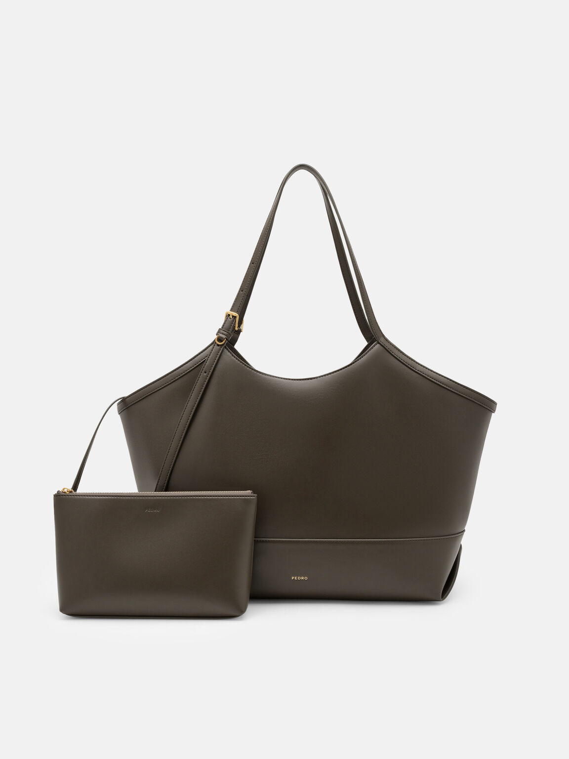 T&uacute;i tote h&igrave;nh thang Melka Oversized, Xanh Olive, hi-res