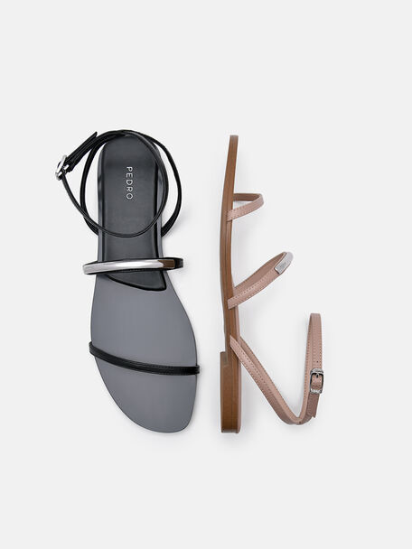 Gi&agrave;y sandals đế bệt Lia, Nude, hi-res