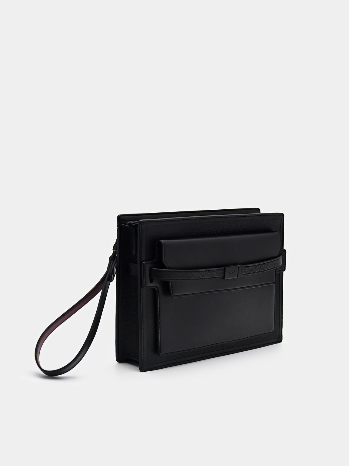 Hopper Clutch Bag, Black, hi-res