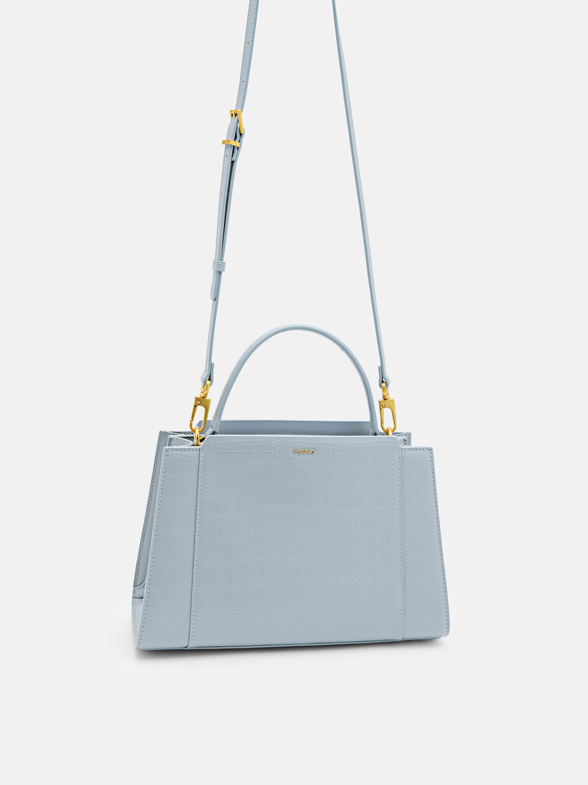 PEDRO Studio Ida Leather Handbag, Slate Blue, hi-res