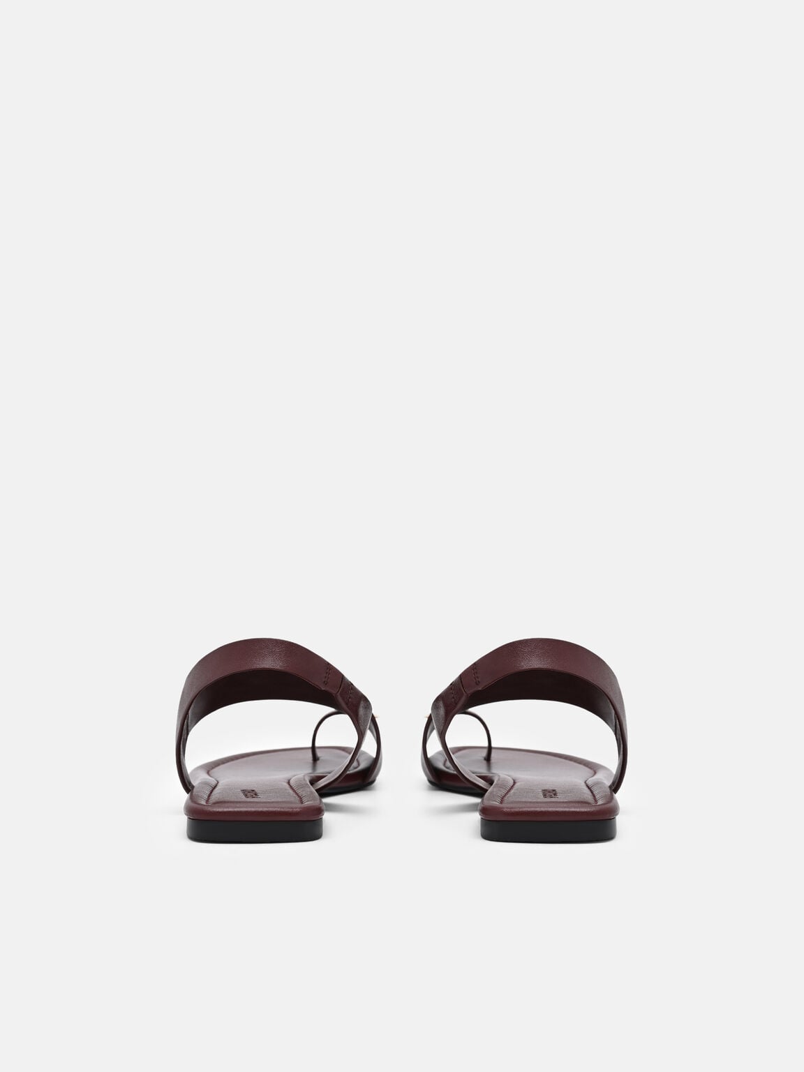 Gi&agrave;y sandals đế bệt Alexis Leather, Đỏ Rượu Vang, hi-res