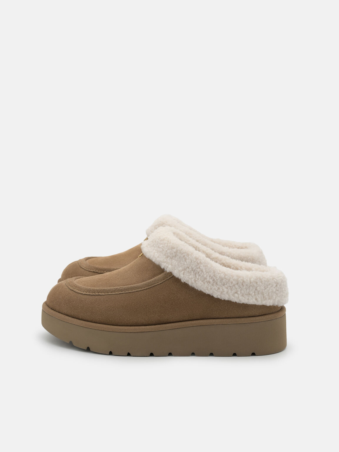 Feliz Suede Mules, Beige, hi-res