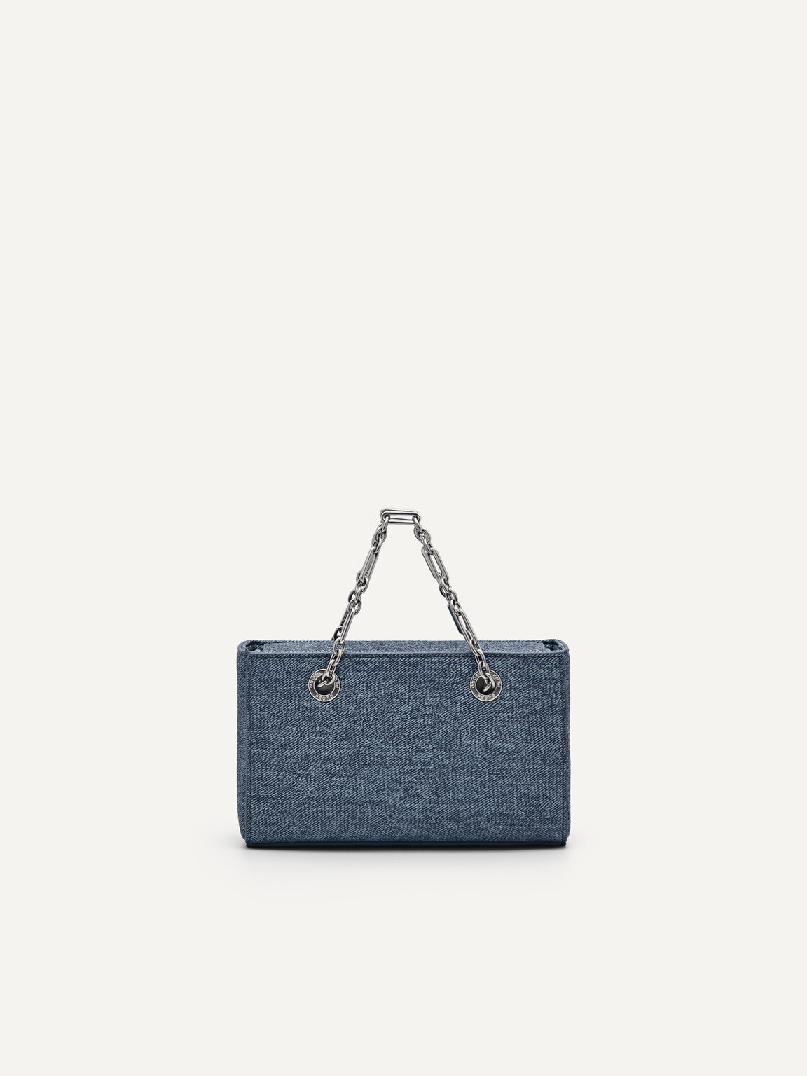 Chain Handle Handbag, Blue, hi-res