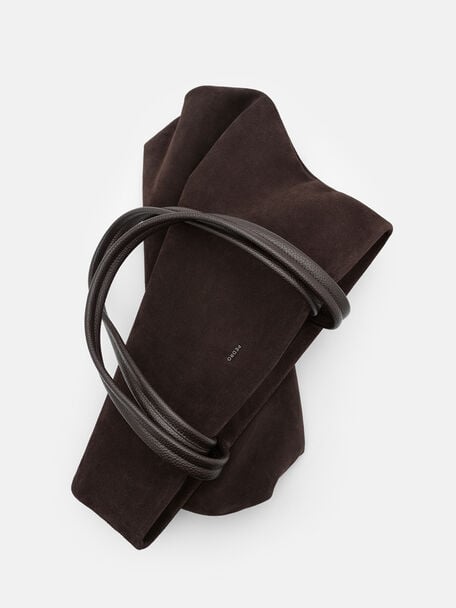 T&uacute;i tote h&igrave;nh vu&ocirc;ng Asher Suede, Espresso Brown Suede, hi-res