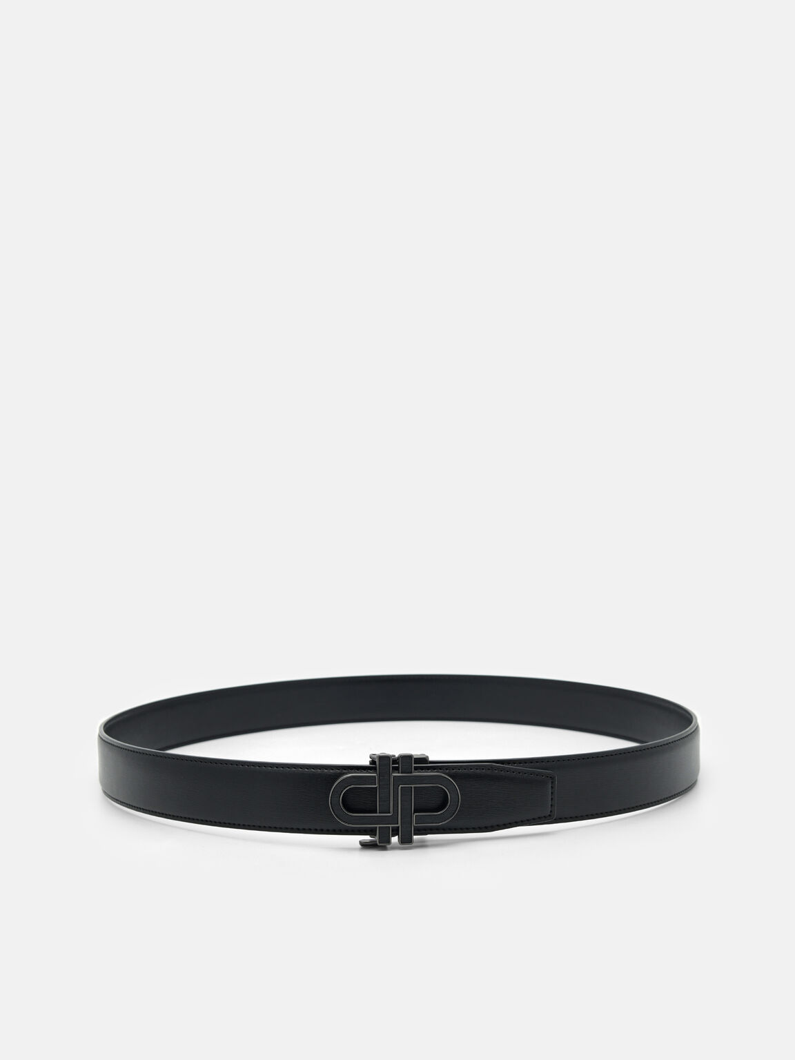 Thắt lưng bản vừa Icon Leather Automatic, Đen, hi-res