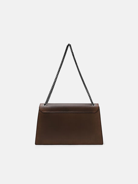 T&uacute;i đeo vai h&igrave;nh thang Farida, N&acirc;u Đậm, hi-res