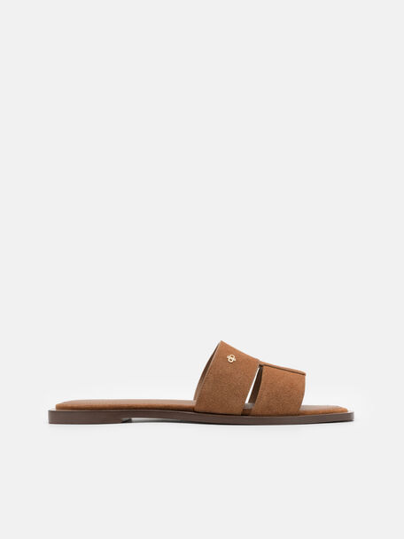 Iza Suede Sandals, Cognac Suede, hi-res