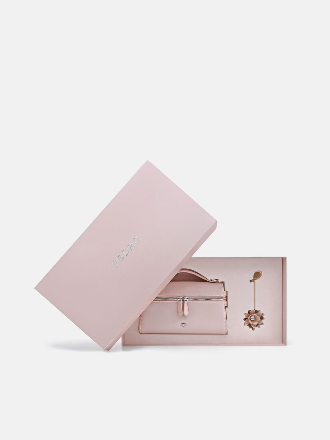 Alyssa Leather Shoulder Bag, Light Pink, hi-res