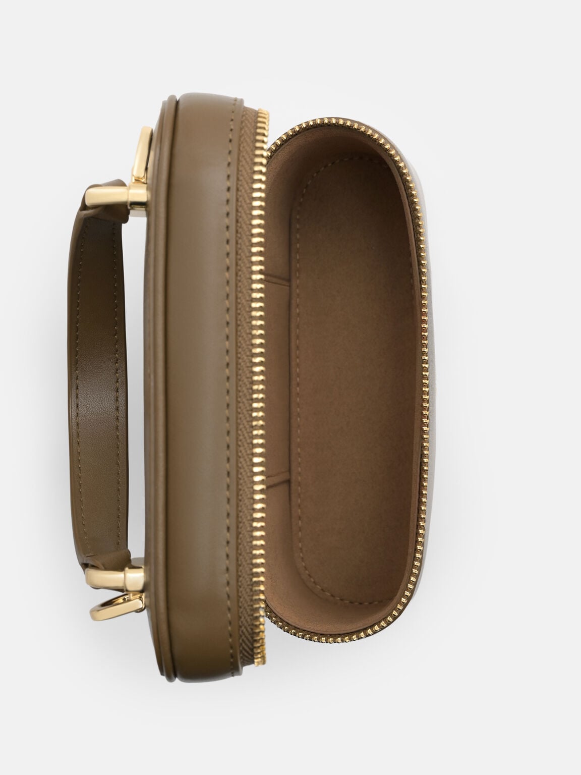 Ari Leather Vanity Case, Dark Taupe, hi-res