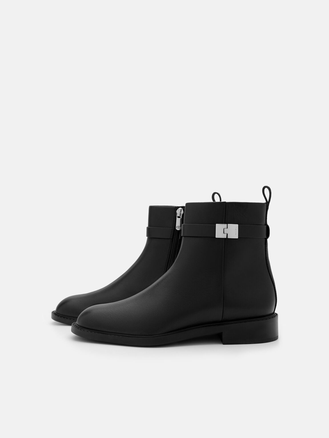 Jatte Leather Boots, Black, hi-res