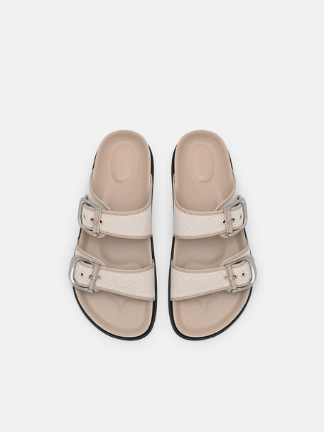Helix Canvas Sandals, Light Taupe Canvas, hi-res