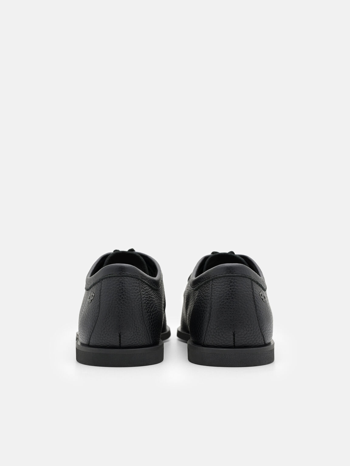 Gi&agrave;y t&acirc;y mũi tr&ograve;n Tumbled Leather, Đen v&acirc;n, hi-res