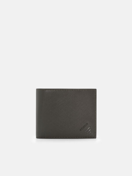 Leather Bi-Fold Flip Wallet, Olive, hi-res