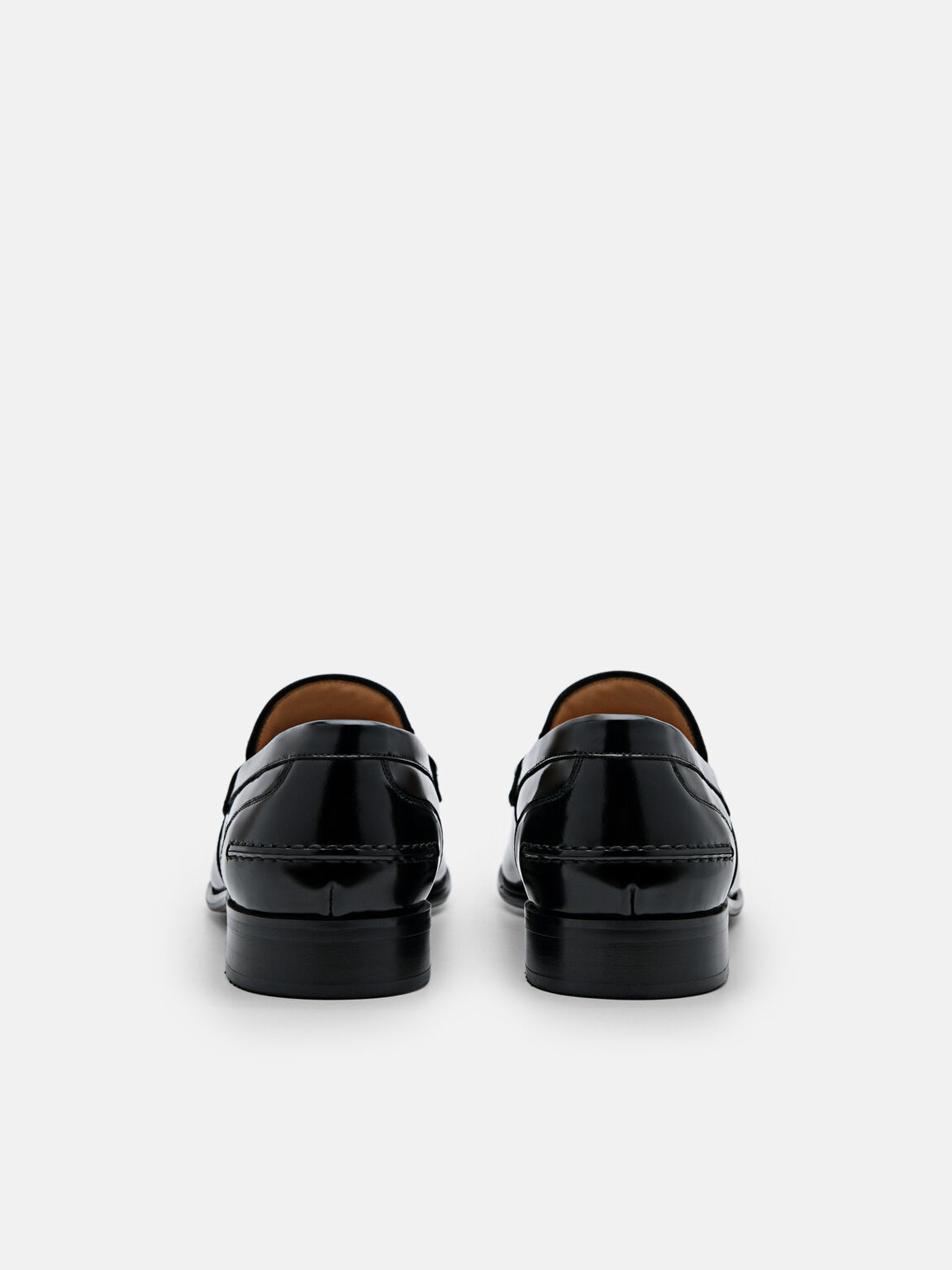 Leather Horsebit Loafers, Black