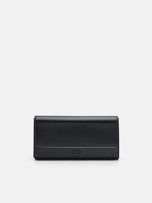 PEDRO Icon Leather Bi-Fold Long Wallet, Black, hi-res
