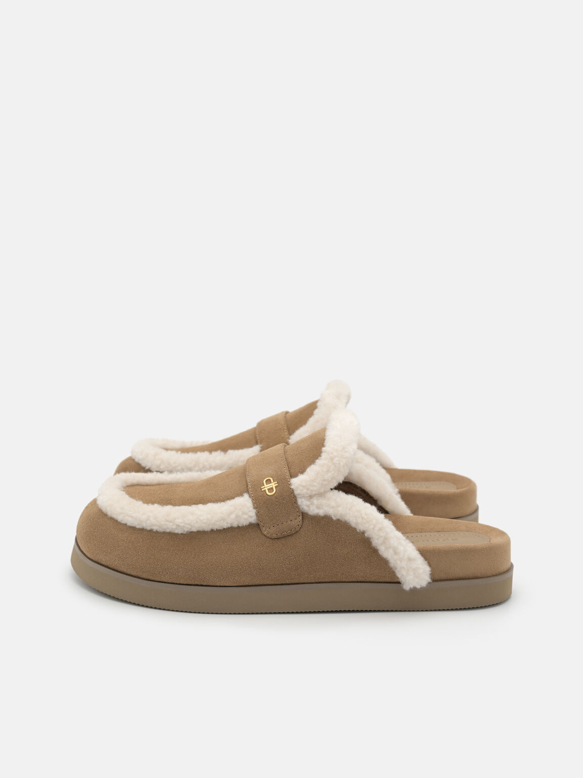 Gi&agrave;y mules đế bệt mũi tr&ograve;n, Be, hi-res