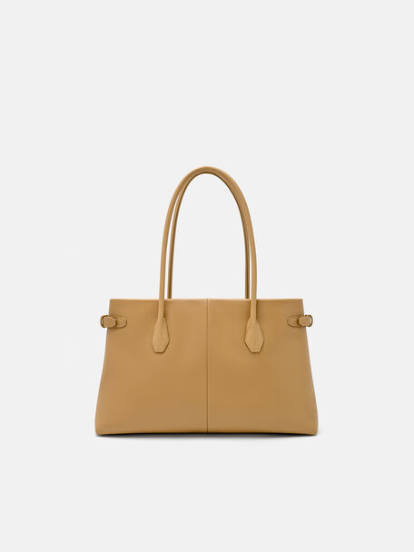 Laurel Leather Handbag, Sand, hi-res