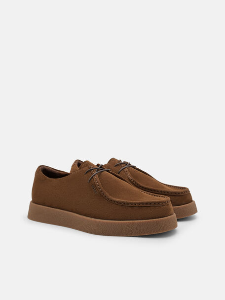 Waller Suede Derby Shoes, Brown Suede, hi-res