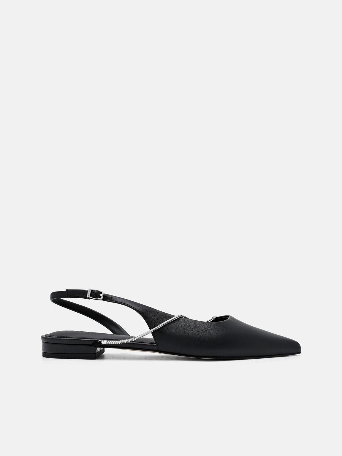 Gi&agrave;y sandals mũi nhọn Marland, Đen, hi-res