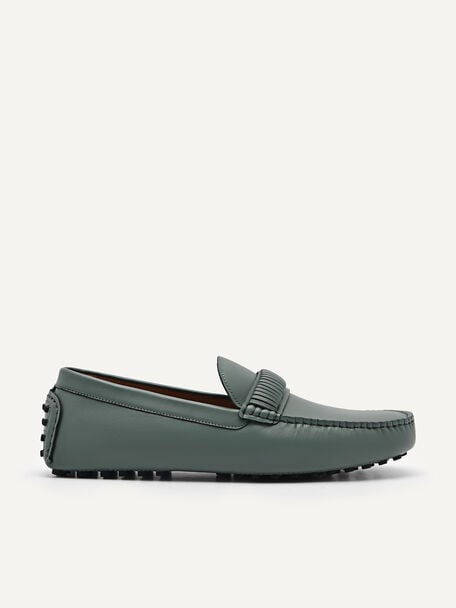 Kent Leather Driving Shoes, Green