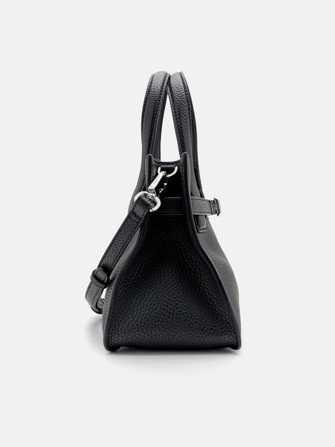 Danielle Small Leather Handbag, Black Tumble, hi-res