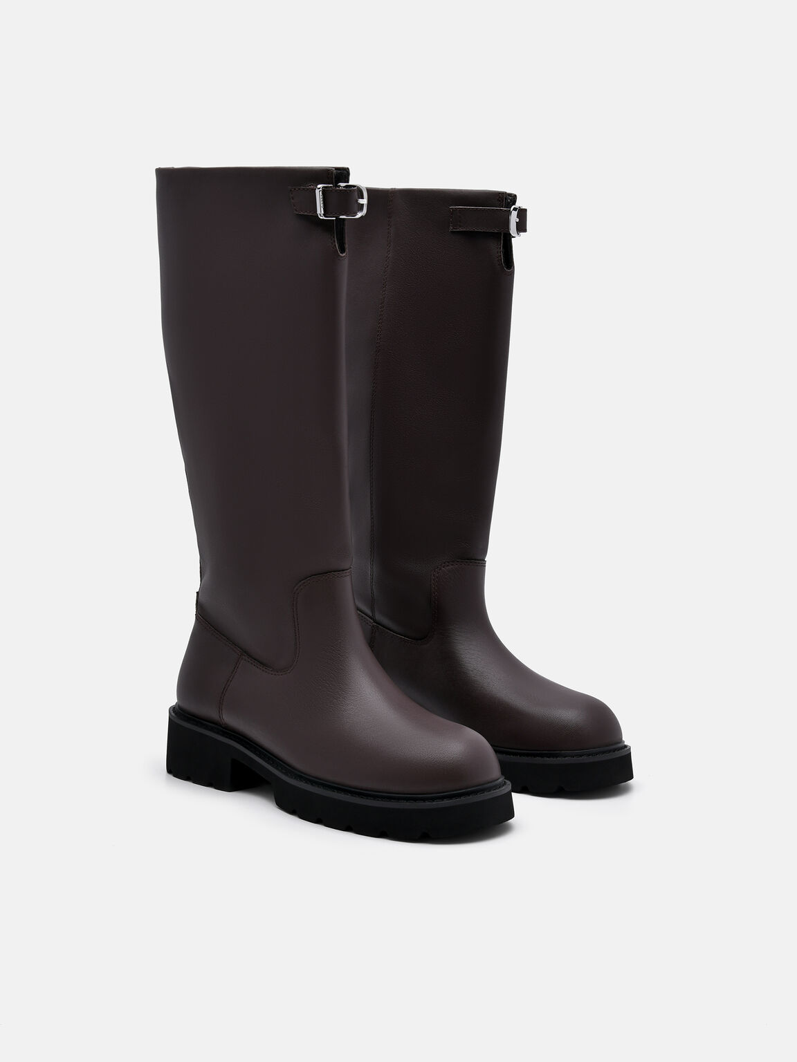 Dessa Knee Boots, Dark Brown