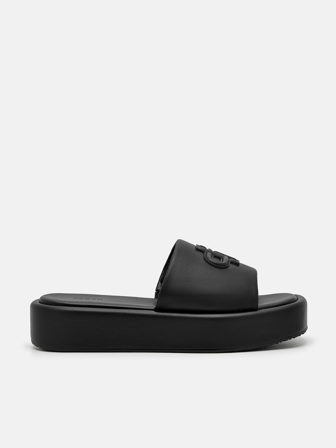 PEDRO Icon Leather Wedge Sandals, Black, hi-res