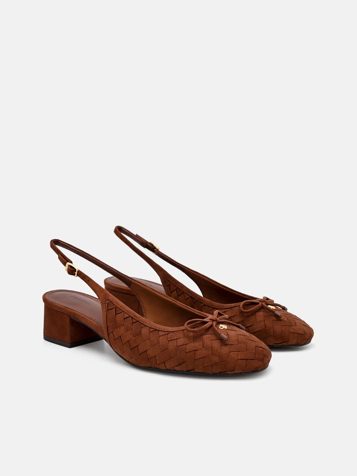 Anna Woven Mary Jane Pumps, Mahogany, hi-res
