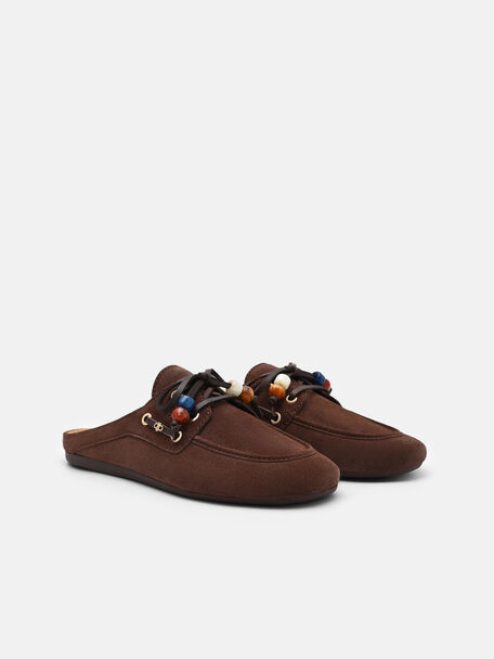 Dee Suede Mules, Dark Brown Suede, hi-res