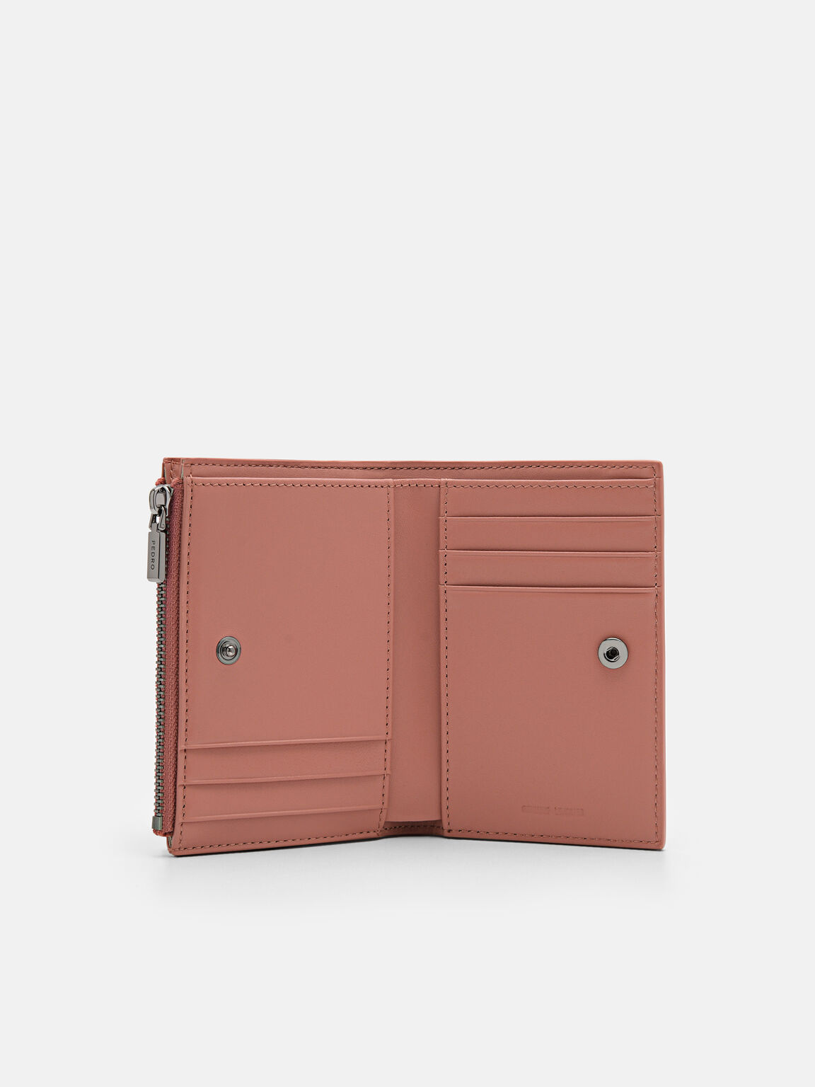 Leather Bi-Fold Wallet, Blush, hi-res