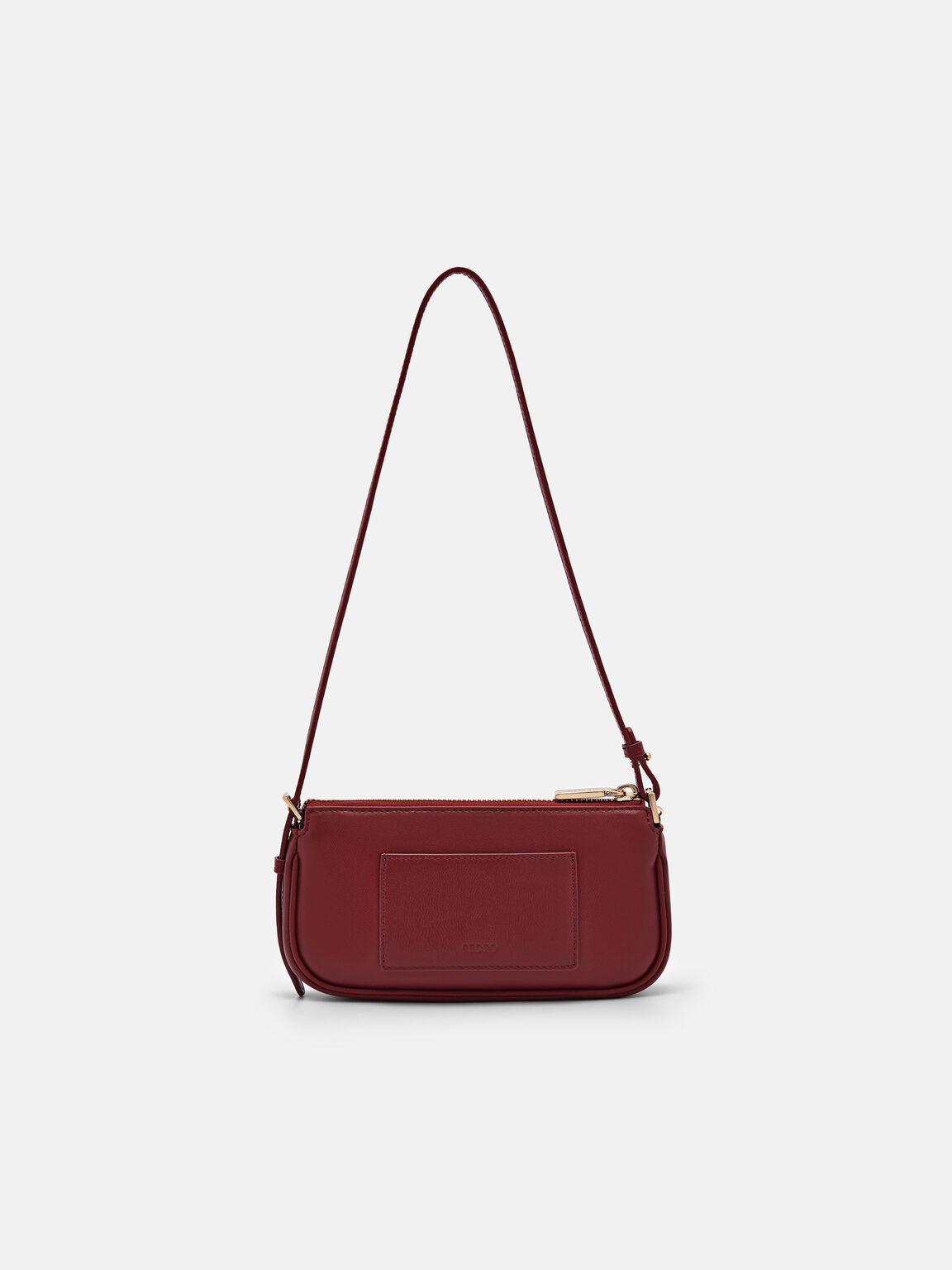 Túi đeo vai phom chữ nhật Maddy Leather, Đỏ Rượu Vang, hi-res