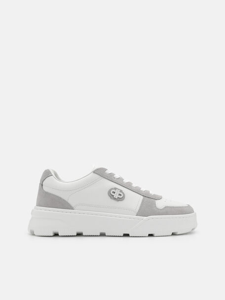 Ravel Leather Sneakers, Light Grey, hi-res