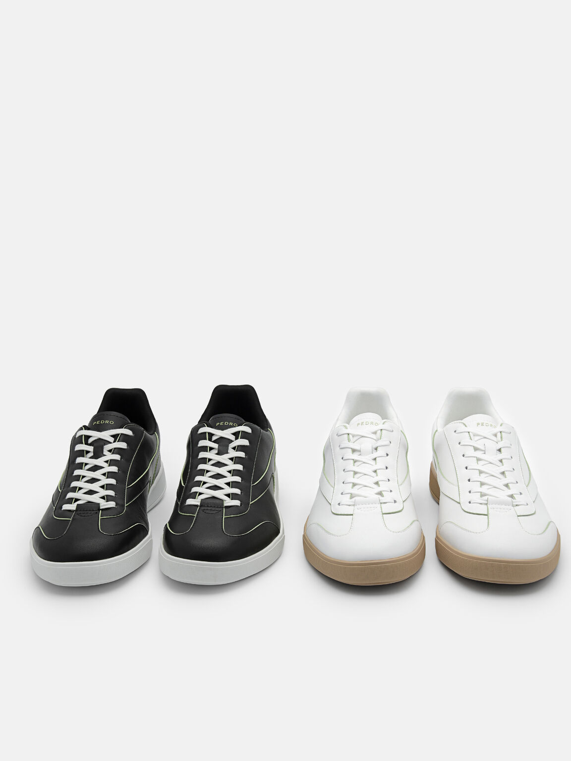 Giày sneakers cổ thấp Recycled Leather, Đen, hi-res
