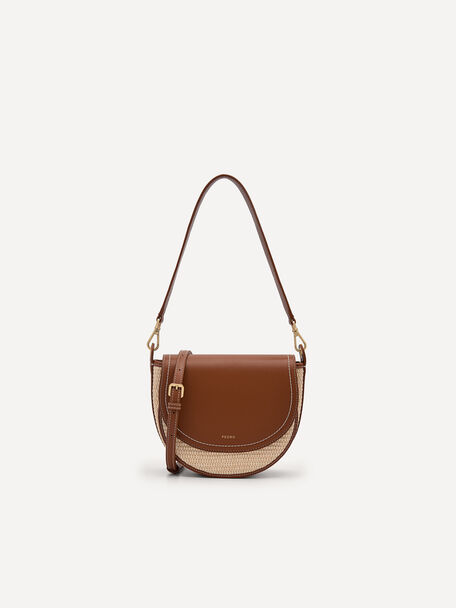 Crescent Shoulder Bag, Brown
