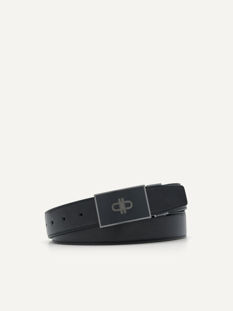 Leather Reversible Tang Belt, Black, hi-res